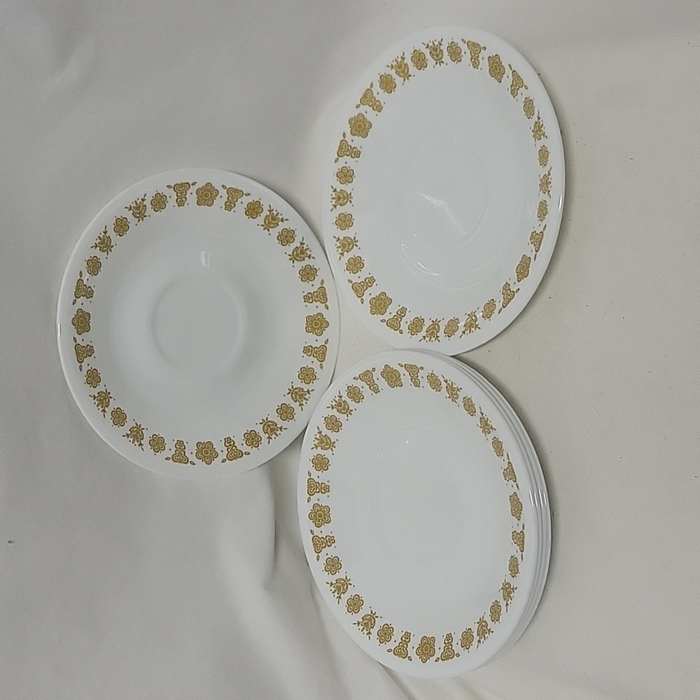 Corelle Butterfly Gold Saucers, set of 6